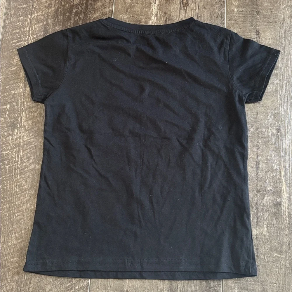 2 Short Sleeve Tees Black & White size 10/12 NWT +  2 pairs of shorts 10/12